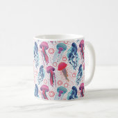 Farbenfrohe Jelly-Fische Kaffeetasse (VorderseiteRechts)