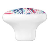 Farbenfrohe Jelly-Fische Keramikknauf (Seitenansicht)