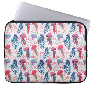 Farbenfrohe Jelly-Fische Laptopschutzhülle