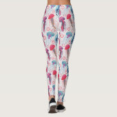 Farbenfrohe Jelly-Fische Leggings (Rückseite)