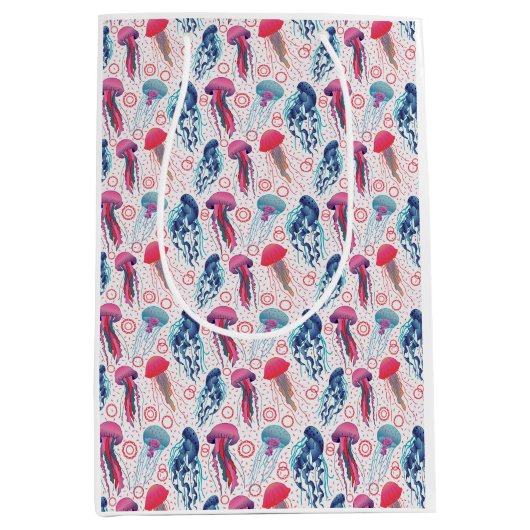 Farbenfrohe Jelly-Fische Mittlere Geschenktüte (Vorderseite)