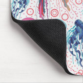 Farbenfrohe Jelly-Fische Mousepad (Ecke)