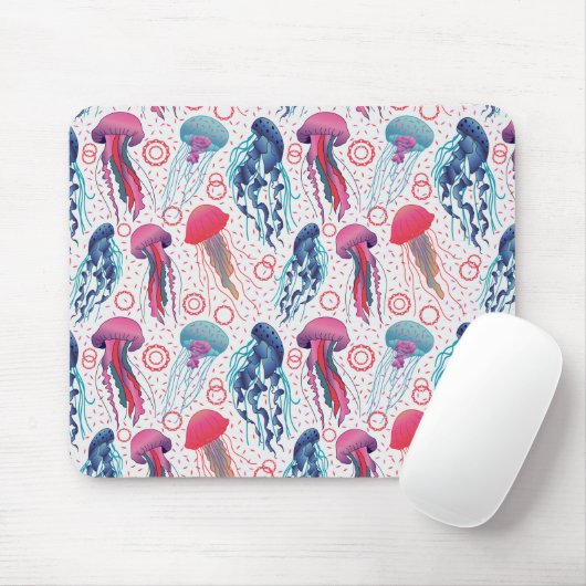 Farbenfrohe Jelly-Fische Mousepad (Mit Mouse)