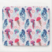 Farbenfrohe Jelly-Fische Mousepad (Vorne)
