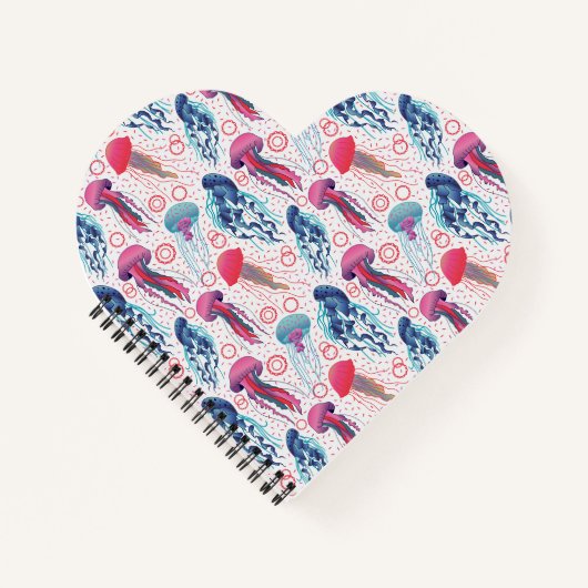 Farbenfrohe Jelly-Fische Notizblock (Vorderseite)