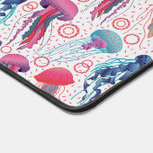 Farbenfrohe Jelly-Fische Schreibtischunterlage (Ecke)