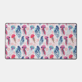 Farbenfrohe Jelly-Fische Schreibtischunterlage