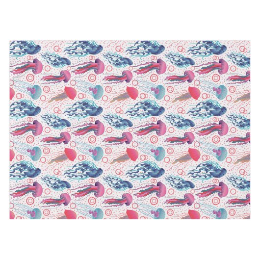 Farbenfrohe Jelly-Fische Tischdecke (Vorderseite (Horizontal))