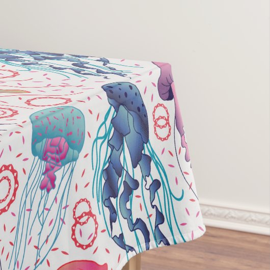 Farbenfrohe Jelly-Fische Tischdecke (Beispiel)