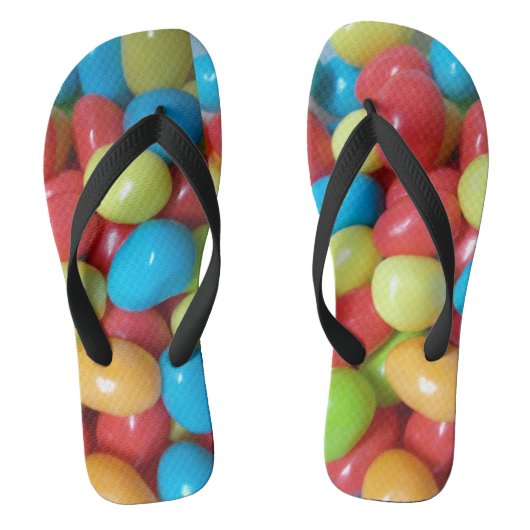 Farbenfrohe Jellybeans-Paare von Flip Flops Badesandalen (Fußbett)