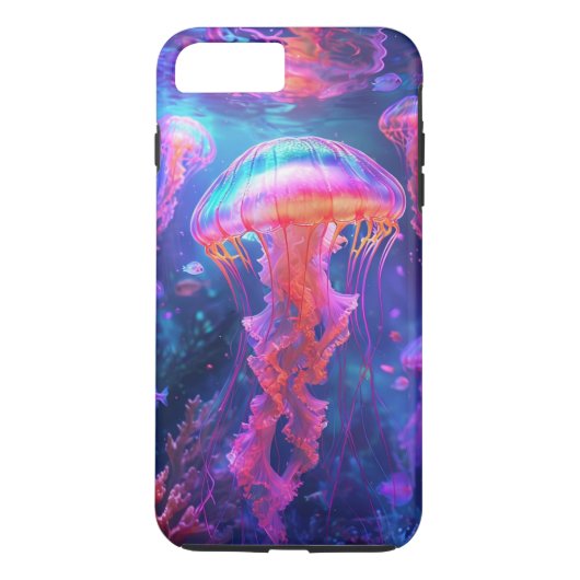 Farbenfrohe Jellyfish-Handy-Fall Case-Mate iPhone Hülle (Rückseite)