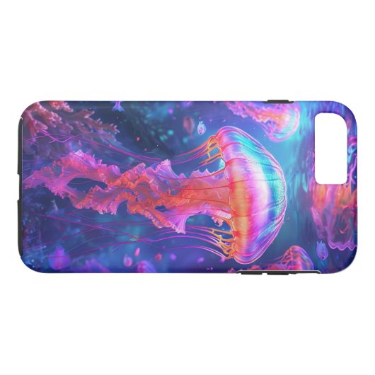 Farbenfrohe Jellyfish-Handy-Fall Case-Mate iPhone Hülle (Rückseite (Horizontal))