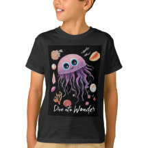 Farbenfrohe Jellyfish T - Shirt der Kinder