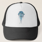 Farbenfrohe Jellyfish Tattoo Style Truckerkappe (Vorderseite)