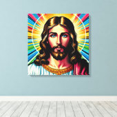 Farbenfrohe Jesu Leinwand Kunst! (Insitu (Holzboden))