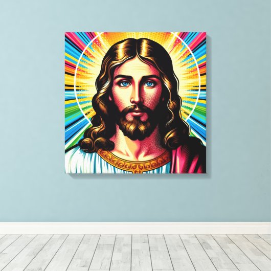 Farbenfrohe Jesu Leinwand Kunst! (Insitu (Holzboden))