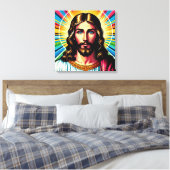 Farbenfrohe Jesu Leinwand Kunst! (Insitu (Schlafzimmer))