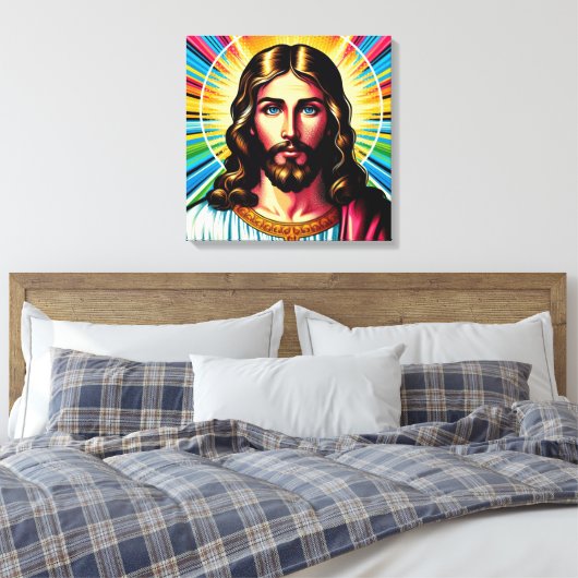 Farbenfrohe Jesu Leinwand Kunst! (Insitu (Schlafzimmer))