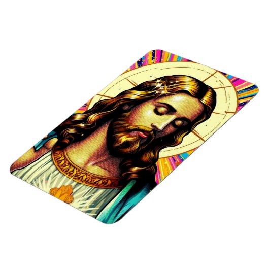 Farbenfrohe Jesus Magnete! Magnet (Linke Seite)