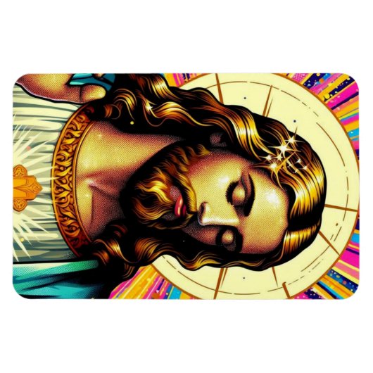 Farbenfrohe Jesus Magnete! Magnet (Horizontal)
