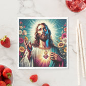 Farbenfrohe Jesus Napkins! Serviette (Beispiel)