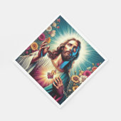 Farbenfrohe Jesus Napkins! Serviette (Ecke)