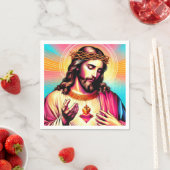 Farbenfrohe Jesus Napkins! Serviette (Beispiel)