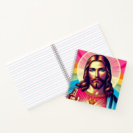 Farbenfrohe Jesus Notizbuch! Notizblock (Innenseite)