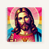 Farbenfrohe Jesus Notizbuch! Notizblock (Vorderseite)