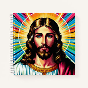 Farbenfrohe Jesus Notizbuch! Notizblock
