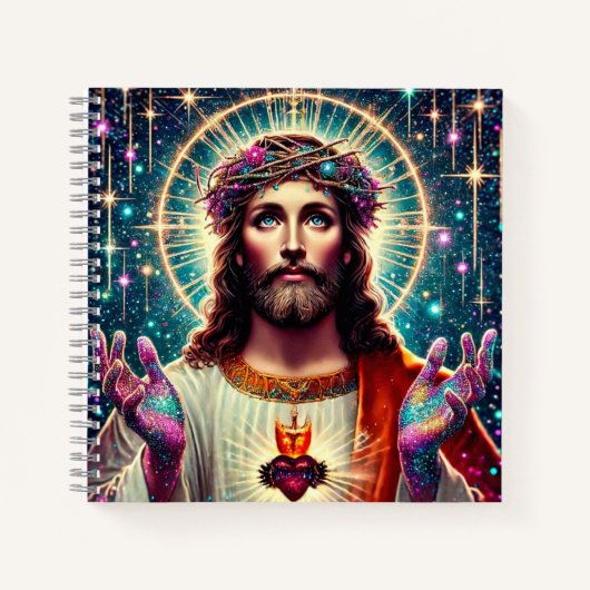 Farbenfrohe Jesus Notizbuch! Notizblock (Vorderseite)