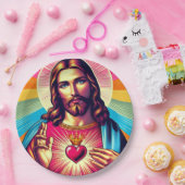 Farbenfrohe Jesus Papier Teller! Pappteller (Party)