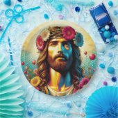 Farbenfrohe Jesus Papier Teller! Pappteller (Party)