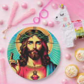 Farbenfrohe Jesus Papiertüte! Pappteller (Party)
