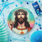 Farbenfrohe Jesus Papiertüte! Pappteller (Party)