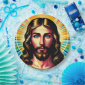 Farbenfrohe Jesus Papiertüte! Pappteller (Party)