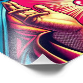 Farbenfrohe Jesus Poster! Fotodruck (Ecke)