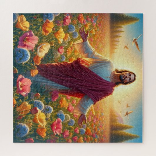 Farbenfrohe Jesus-Rätsel! Puzzle (Horizontal)