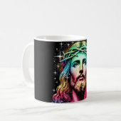 Farbenfrohe Jesus-Tasse! Kaffeetasse (Vorderseite Links)