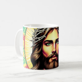 Farbenfrohe Jesus-Tasse! Kaffeetasse