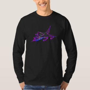 Farbenfrohe Jet-Flugzeuge Art 1 T-Shirt