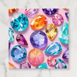 Farbenfrohe Jewel Art Gift Tags Geschenkanhänger