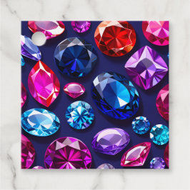 Farbenfrohe Jewel Art Gift Tags Geschenkanhänger