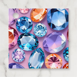 Farbenfrohe Jewel Art Gift Tags Geschenkanhänger