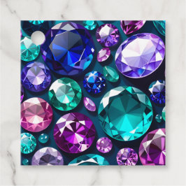 Farbenfrohe Jewel Art Gift Tags Geschenkanhänger