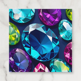 Farbenfrohe Jewel Art Gift Tags Geschenkanhänger