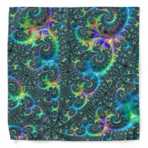 Farbenfrohe Jewel Tone Fraktal Abstrakte Kunst