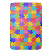 Farbenfrohe Jigsaw Puzzle Badematte (Vorderseite Vertikal)