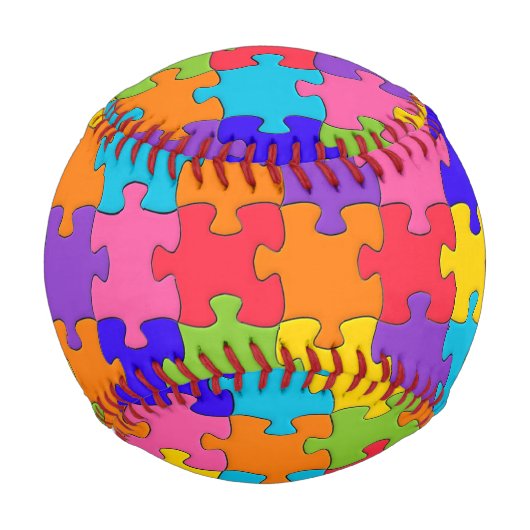 Farbenfrohe Jigsaw Puzzle Baseball (Vorderseite)