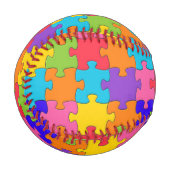Farbenfrohe Jigsaw Puzzle Baseball (Vorderseite Links)